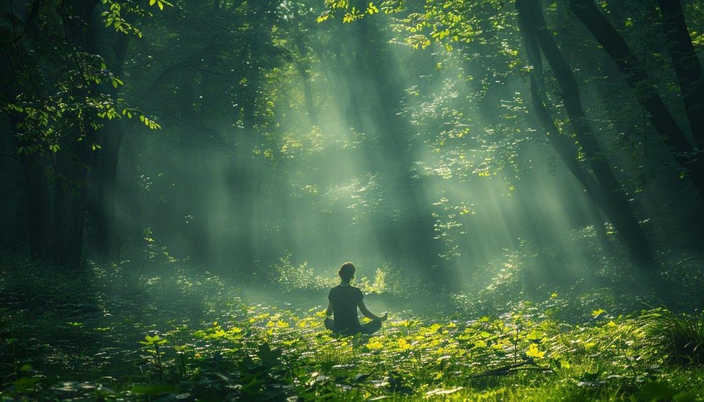 marche en forêt méditative