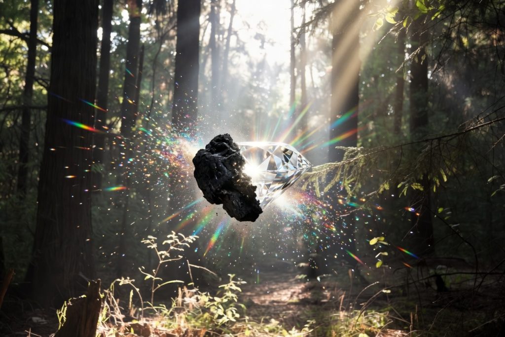 transformation du charbon intérieure forêt