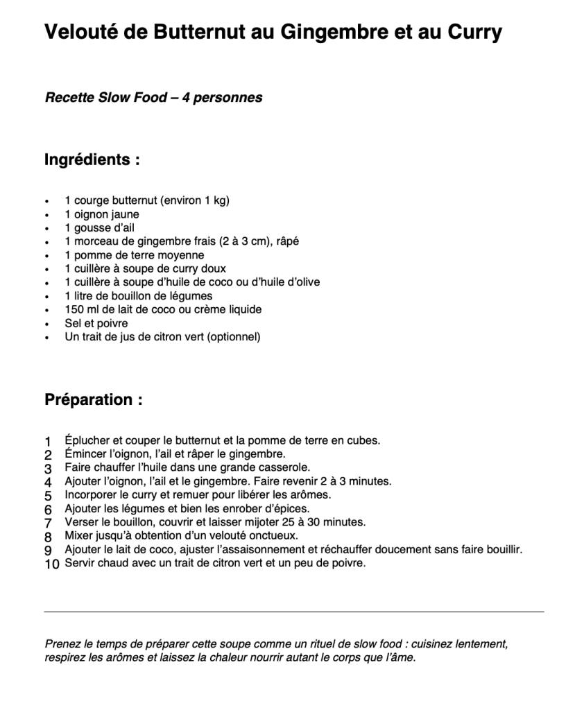 cuisine slow food maison