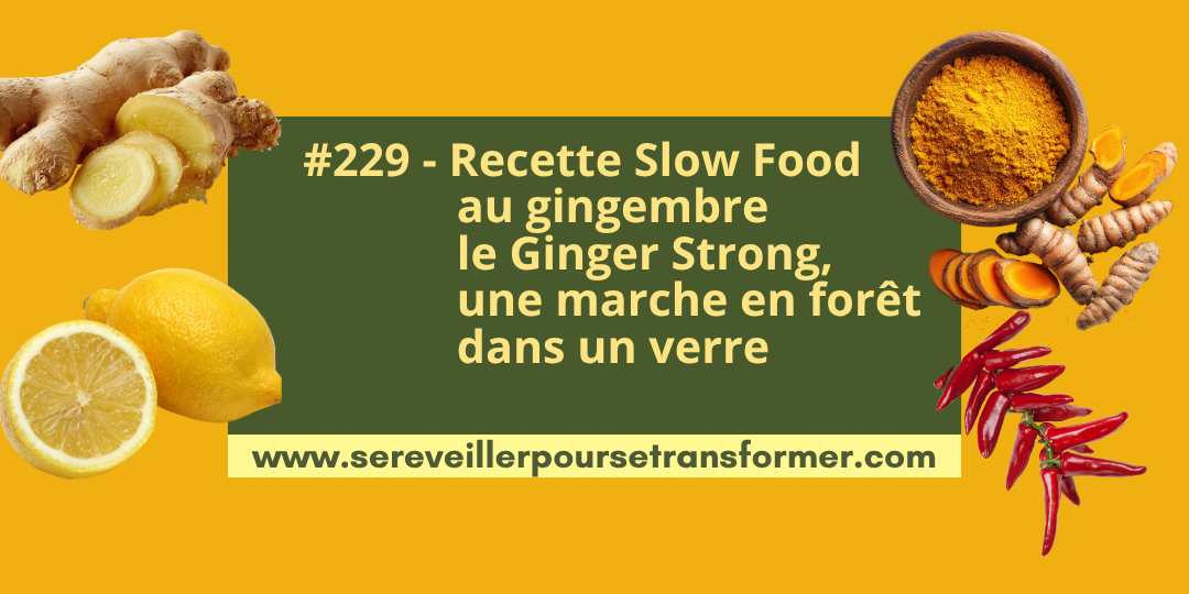 #229 – Recette Slow Food au gingembre : le Ginger Strong, une marche en forêt dans un verre